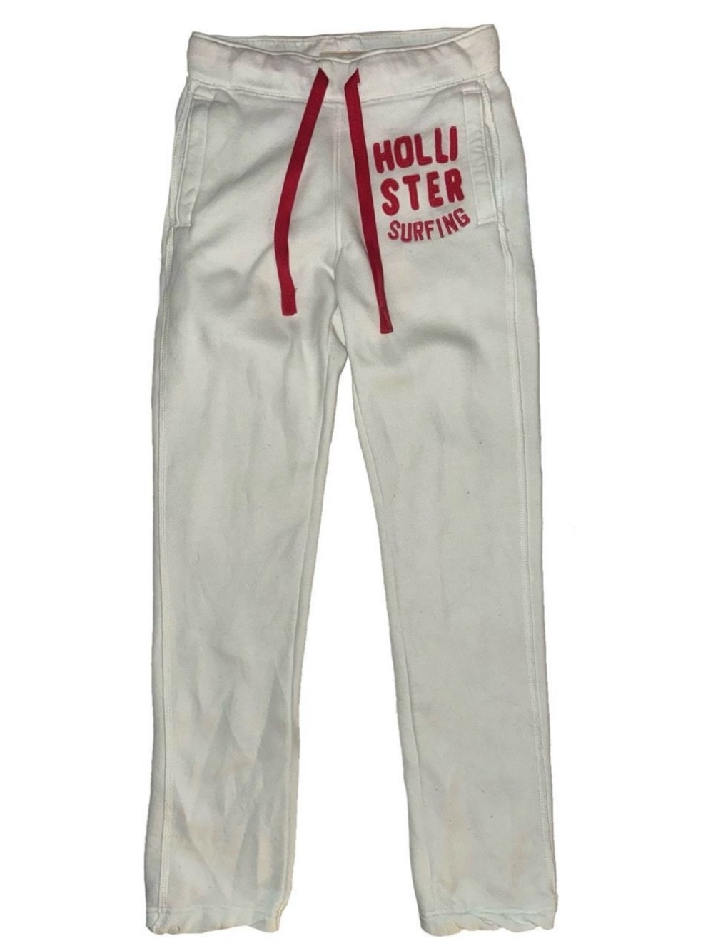 Vintage Hollister White Embroidered Track Pants